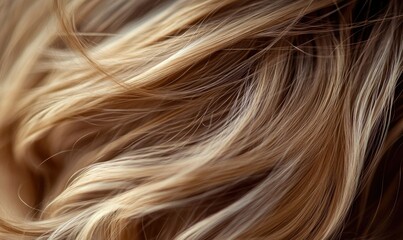 Naklejka premium A close up of a woman's blonde hair with a lot of texture and volume