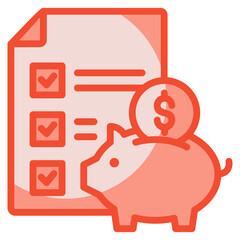 Financial Wellness Icon Element For Design