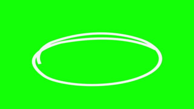 Circle highlight green screen animaton video, circles and line art: simple motion graphic animation,
Circle draw on white background, 9 animated design elements of highlighting,