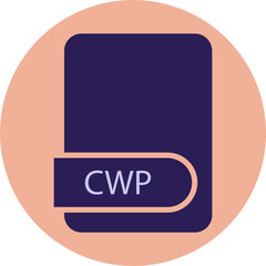 CWP File format icon circular