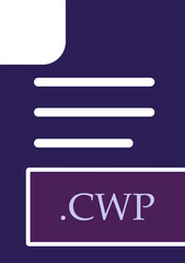 Fototapeta premium CWP File format icon fill inside