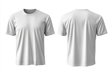 Fototapeta premium This impressive mockup effectively showcases an oversized white tshirt, presenting detailed front and back views. Its the ideal canvas for displaying various designs or branding concepts and ideas