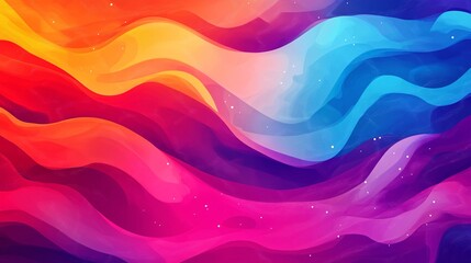 Fototapeta premium Abstract Wavy Background with Vibrant Colors and Sparkle