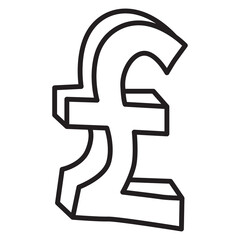 pound symbol doodle icon transparent background