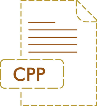 CPP File format icon rounded outline