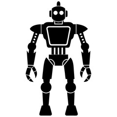 black and white robot