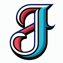 Vector 'J' Letter Logo Design on White Background  Minimalist Art Illustration