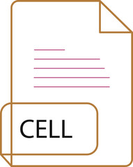 CELL File extension icobn crisp corners thick outline