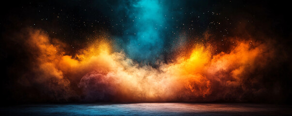 A vibrant display of colors blending in a cosmic scene, showcasing the beauty of light and nature's artistry.