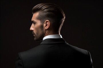 Generative AI illustration of secret agent spy person classic spy movie stylish action clothes scene