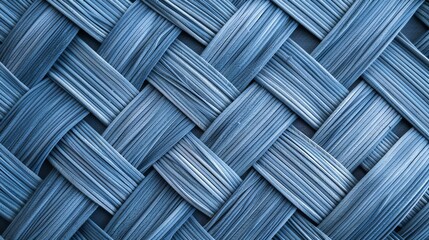 A close-up of a blue woven pattern.