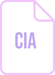CIA File icon fill rounded corners bold outline