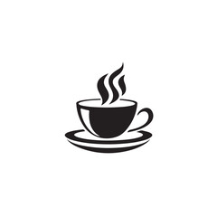 Coffee Cup Icon Logo Vector Design on Transparent Background for Branding and Café Identity