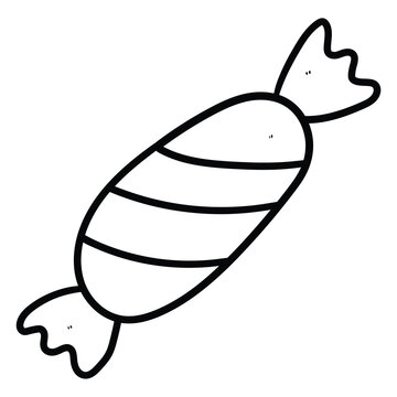 recommend clip art: Hand drawn doodle candy on white background.
