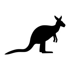 kangaroo animal shape icon