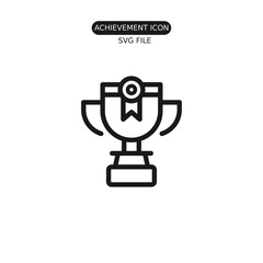 Achievement vector line art icon