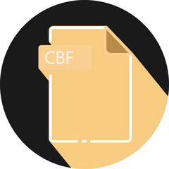 CBF File fomat minimal icon with circle outside