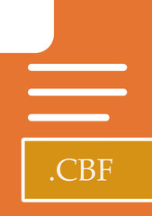 CBF File format icon fill inside