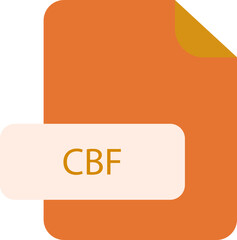 CBF File icon black fill and empty for symbol