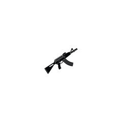 Gun and automatic weapon vector icons