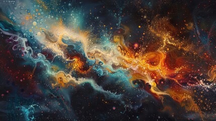 Fototapeta premium Envision the sky ablaze with cascading sparks and glittering trails, painting a canvas of vivid hues that shimmer and fade against the backdrop of darkness.