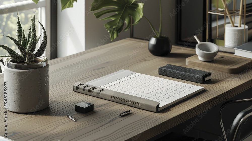 Fototapete experience a refined calendar month with a sophisticated design featuring a clean grid and elegant t
