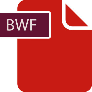 BWF File format icon rounded shapes and spacing