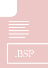 BSP File format icon fill insidse with symbol