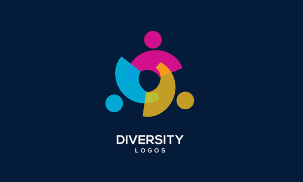 diversity people team family colourful logo vector icon symbol