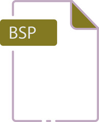 BSP File format minimal icon outline