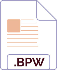 BPW File icon little lines outline