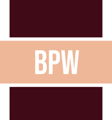 Fototapeta premium BPW icon fill and bebus writting