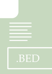 BED File format icon fill insidse with symbol