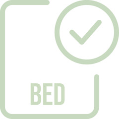 BED File icon with checked mark