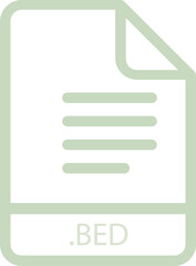 BED File minimal icon with symbol