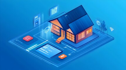 Obraz premium Digital Wallet Connected to Smart Home System Showcasing Integrated Finance and Daily Living