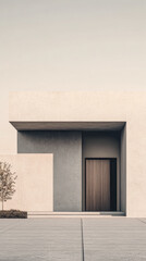 Fototapeta premium Minimalist concrete house with clean lines