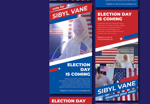 Blue and Red US Election Flyer
