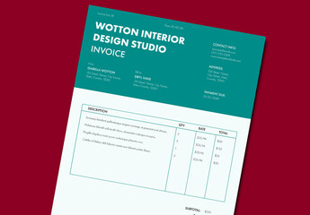 Teal Invoice