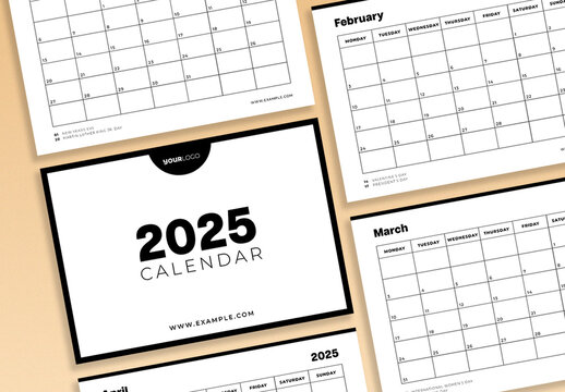 Minimal Calendar Layout