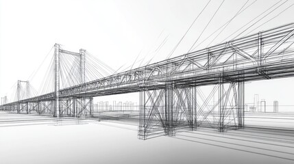 Wireframe Bridge Architecture