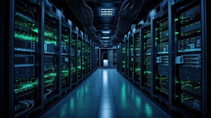 Fototapeta premium Server Room Interior