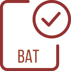 BAT File icon with checked mark