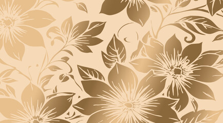 Luxurious golden botanical background. Printable wallpapers, covers, wall art, greeting card, wedding cards, invitations.