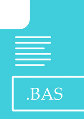 BAS File format icon fill insidse with symbol