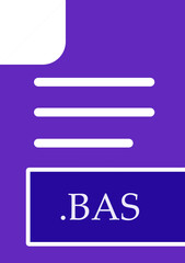 Fototapeta premium BAS File format icon fill inside