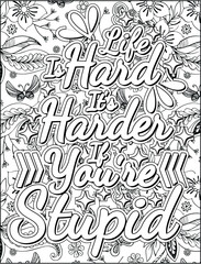 Motivational quote coloring page for adults. Inspirational quote coloring page. Mandala quote coloring page. Positive vibes interior.