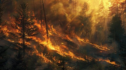 Forest fires, though often destructive, are a natural part of many forest ecosystems.