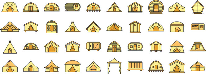 Embark on unforgettable outdoor adventures with this diverse collection of camping tents and shelters, offering a range of options for every camper's needs