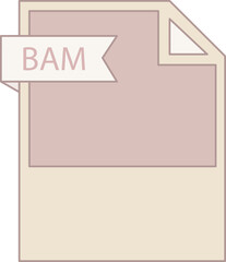 BAM File format icon minimal